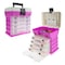 Leisure Sports Storage Toolbox, Durable Organizer Utility Box 4 Drawers, 19 Compartments Each for Supplies, (Pink) 354027JDQ - alternate 1